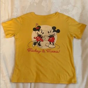 Disney Mickey & Minnie yellow shirt Sz 11/12